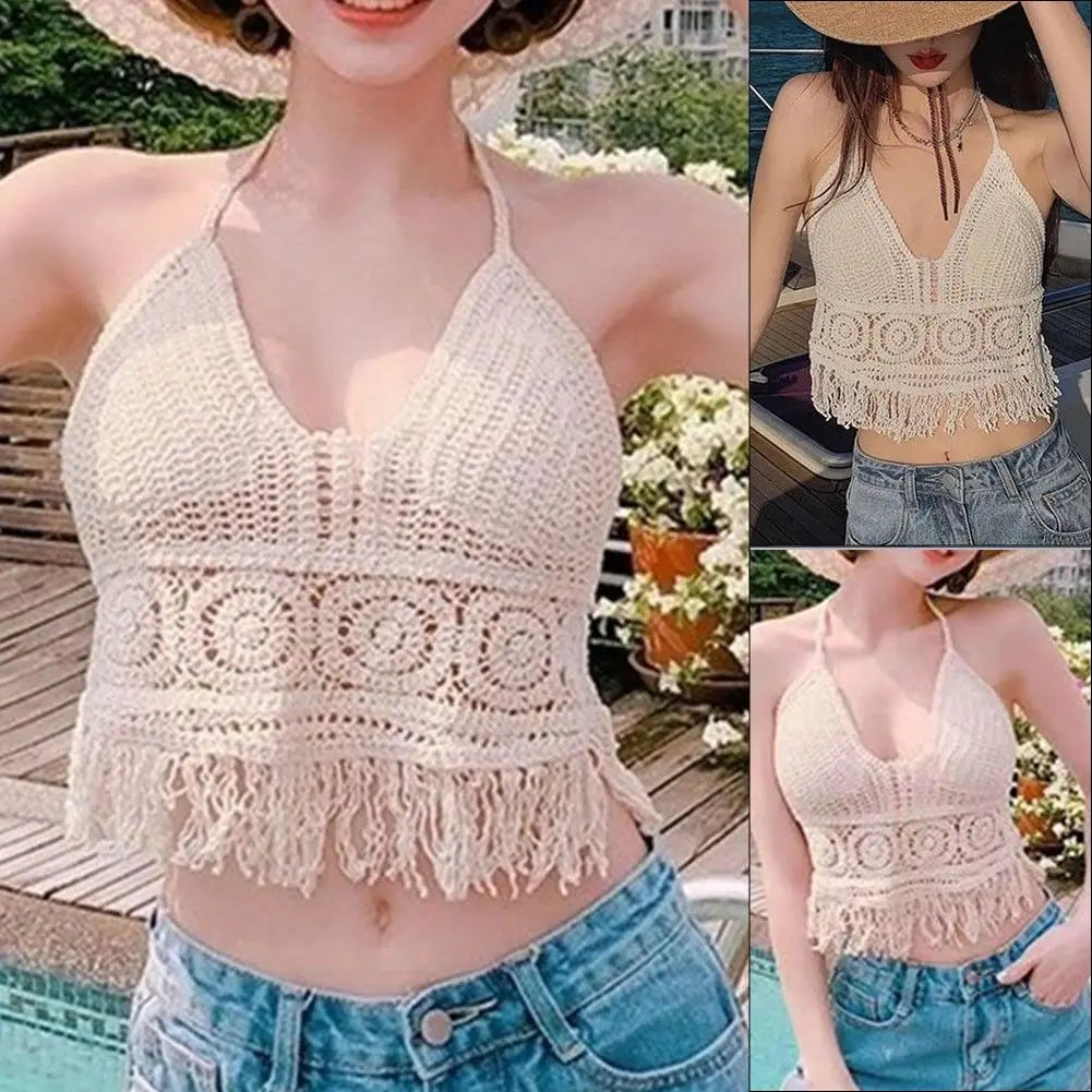 Azure Tide Crochet Top