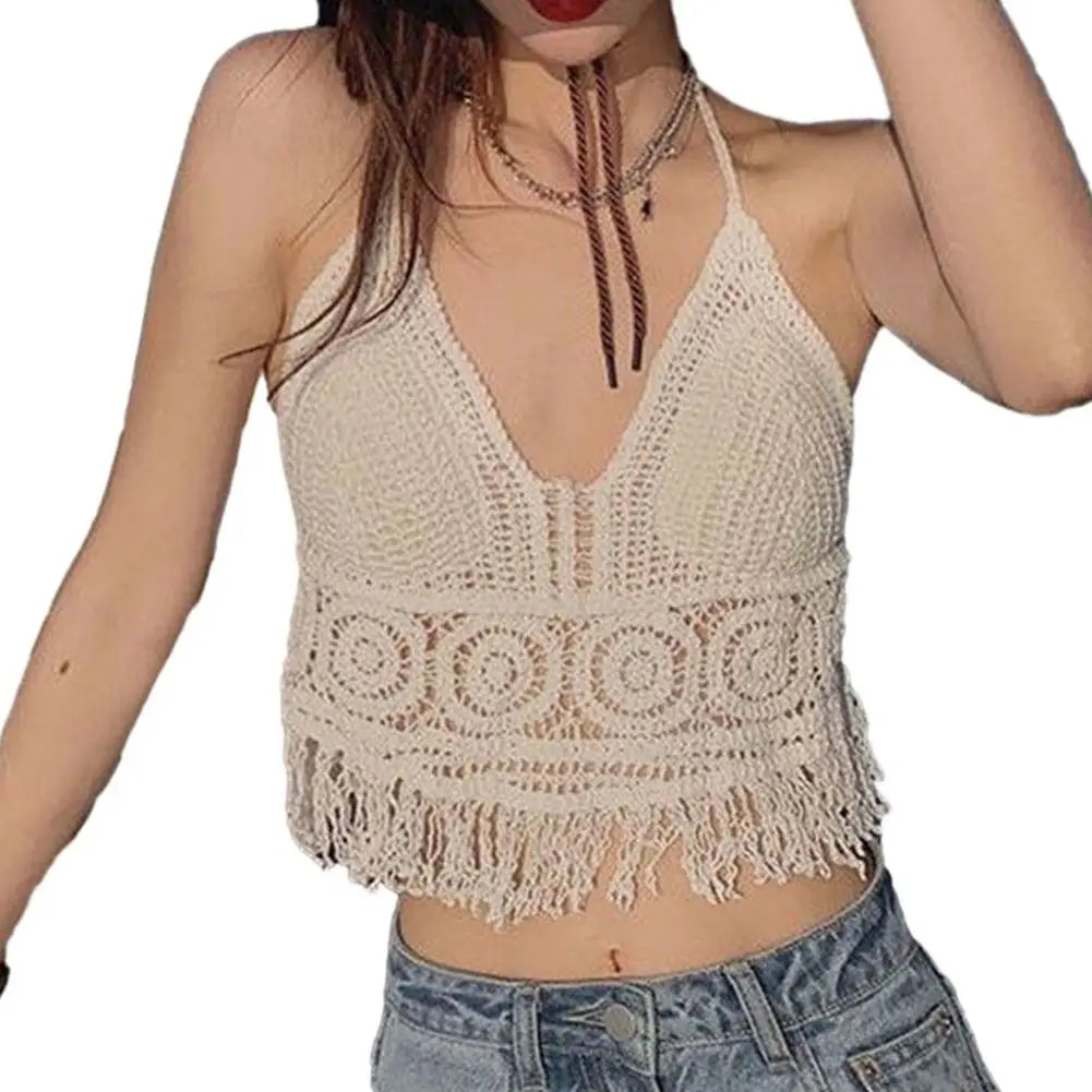 Azure Tide Crochet Top